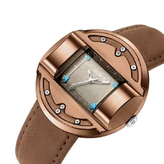 Cadisen C2027M with brown dial in a bronze-tone case on a brown leather strap