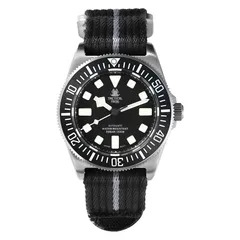 Tactical Frog Titanium FX-Diving V4 with black dial and black bezel on nylon strap