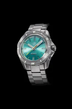 Zelos Swordfish 300m Diver NH35, aquamarine dial, steel bezel insert