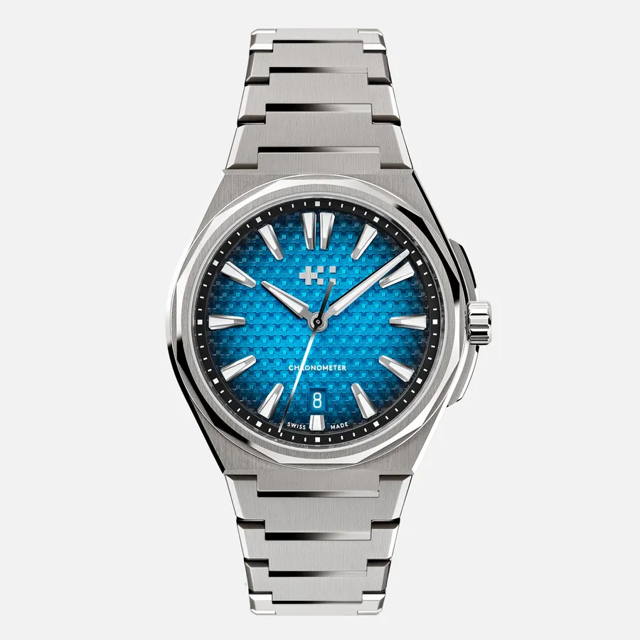 Christopher Ward The Twelve 40mm Ti, Astral Blue on titanium bracelet