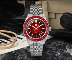 San Martin SN0116-G-V5 Year of the Dragon with red dial and red ceramic Earthly Branches bezel