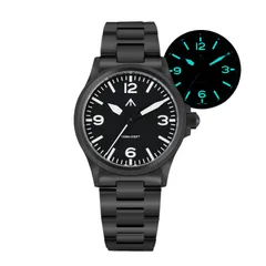 Militado ML18 (VH31) in black PVD with black 3-6-9-12 dial on black bracelet
