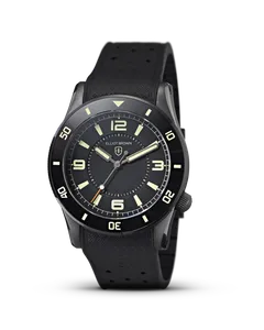 Elliot Brown Bloxworth Heritage Diver Dark Case, Black Dial