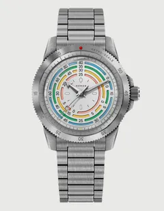 Héron Marinor Rainbow White ref. 3301-B on steel bracelet