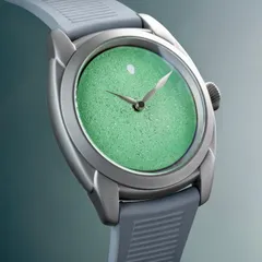 Oracle Time x Isotope Mercury Vitreous, Spearmint Green enamel dial, bead-blasted case