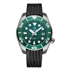 Addiesdive H10 green on the black silicone strap