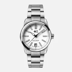 Christopher Ward C63 Sealander Automatic 36mm, White dial on Bader bracelet