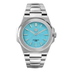 San Martin SN0076G with matte light blue dial without date window