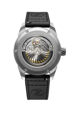 Zelos Eagle 2 Ti sapphire display caseback with anthracite La Joux-Perret G100 and turbine rotor