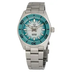 Islander Northport 37mm with white to ocean blue fume ripple dial on 3-link bracelet