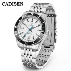 Cadisen C8237 with white dial and light blue seconds hand