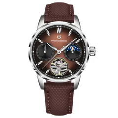 Pagani Design PD-YS021 with brown gradient dial, steel case, brown strap