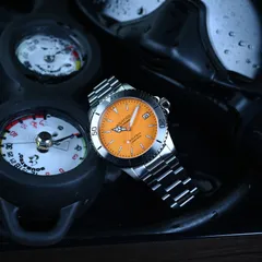 Aquatico Dolphin with orange dial