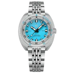 Pagani Design PD-1719 diver with sky blue dial on beads-of-rice bracelet