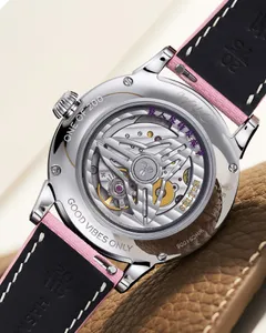 Selten Jui Bauhinia Pink, exhibition caseback with etched sapphire rotor