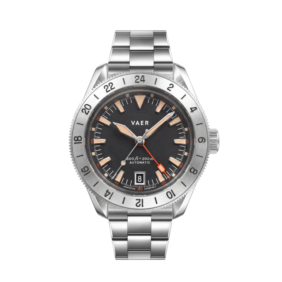 Vaer G5 Pacific Steel GMT 42mm on Elite steel bracelet