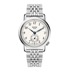 KUOE Old Smith 90-007, White, Blued Hands, on bracelet
