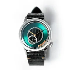 Feynman One 2018 Founder's Edition, teal dial with rose-gold hands and accents, on black lizard strap