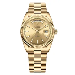 Cadisen C8215 with gold dial in a gold-tone case and bracelet
