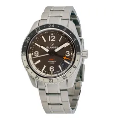 Islander Republic Swiss GMT with grey dial and dark grey and cream sapphire bezel