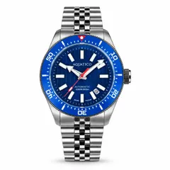 Aquatico Sea Recon Tritium with ocean blue dial and blue bezel