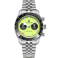 Pagani Design PD-1813 chronograph with lime-yellow dial and black subdials