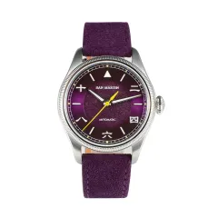 San Martin SN033-C with purple dial on purple leather strap