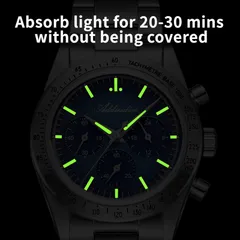 Addiesdive AD2552 lume shot, hands and markers glowing green