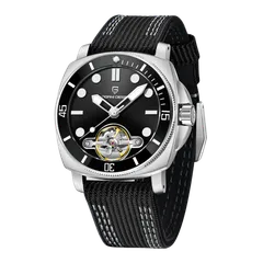 Pagani Design PD-1833 with black dial on black nylon strap