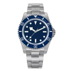 San Martin SN006-G-B2 with blue dial and snowflake hands