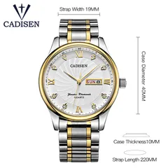 Cadisen C2012 dimension drawing (40mm, 10mm thick, 19mm strap)