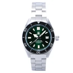 Tactical Frog 62MAS Diver with green dial on steel bracelet