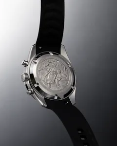 Wise Adamascus AD8 chronograph solid caseback engraved with the turtle and the rabbit (AD8CHRO11, AD8CHRO30 and AD8CHRO31)