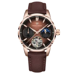 Pagani Design PD-YS021 with brown gradient dial, rose-gold-tone case, brown strap