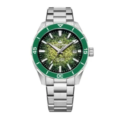 AddiesKIN K005 with green-yellow textured dial and green ceramic bezel
