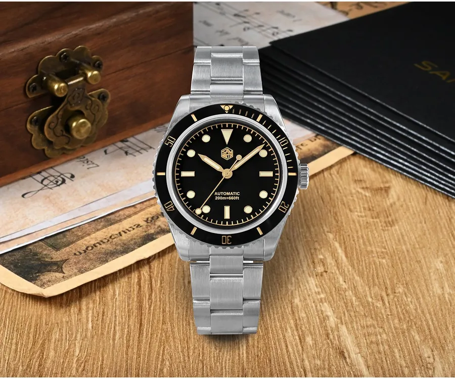 San Martin SN004-G-B 38mm diver