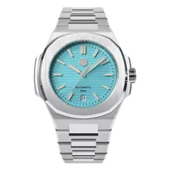 San Martin SN075-G with light blue dial on integrated bracelet