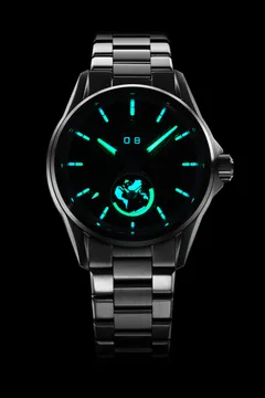 Zelos Spearfish Dual Time Ti Gunmetal lume shot