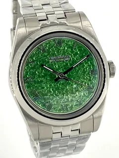 Cincinnati Watch Company Enamel over Hammered Finish, green, second view