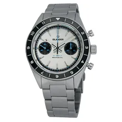 Islander Bridgehampton chronograph with white dial and black bezel