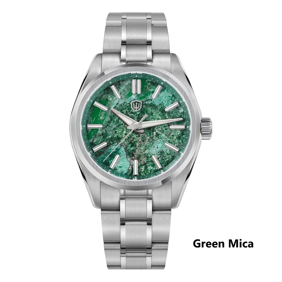 Watchdives WD0003D Elementum with green mica stone dial