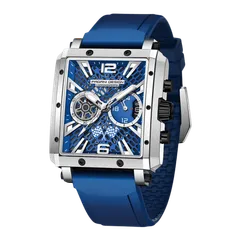 Pagani Design PD-1725, steel case with blue dial on blue rubber strap