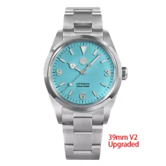 San Martin SN020-G2 39mm explorer with Tiffany blue dial