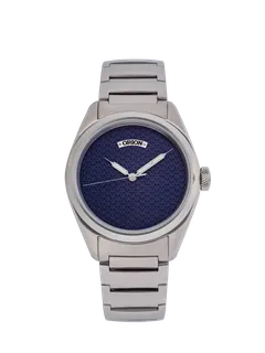 Orion Tesseract, cerulean blue milled dial, on bracelet