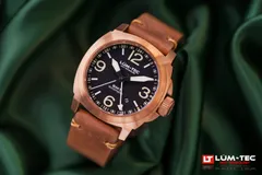 Lüm-Tec M94 Bronze Date GMT, black dial with 24-hour scale