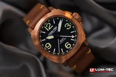 Lüm-Tec M94 Bronze GMT, black dial with 24-hour scale