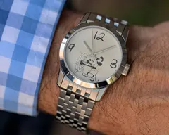 Cincinnati Watch Company Riverboat Rodent featuring Steamboat Willie, on the wrist