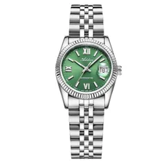 Addies AW25901 in steel with green dial on the jubilee bracelet