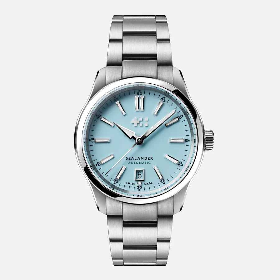 Christopher Ward C63 Sealander Automatic 39mm, Sky Blue dial on Bader bracelet