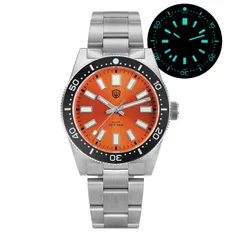 Watchdives WD1965 with sunray orange dial